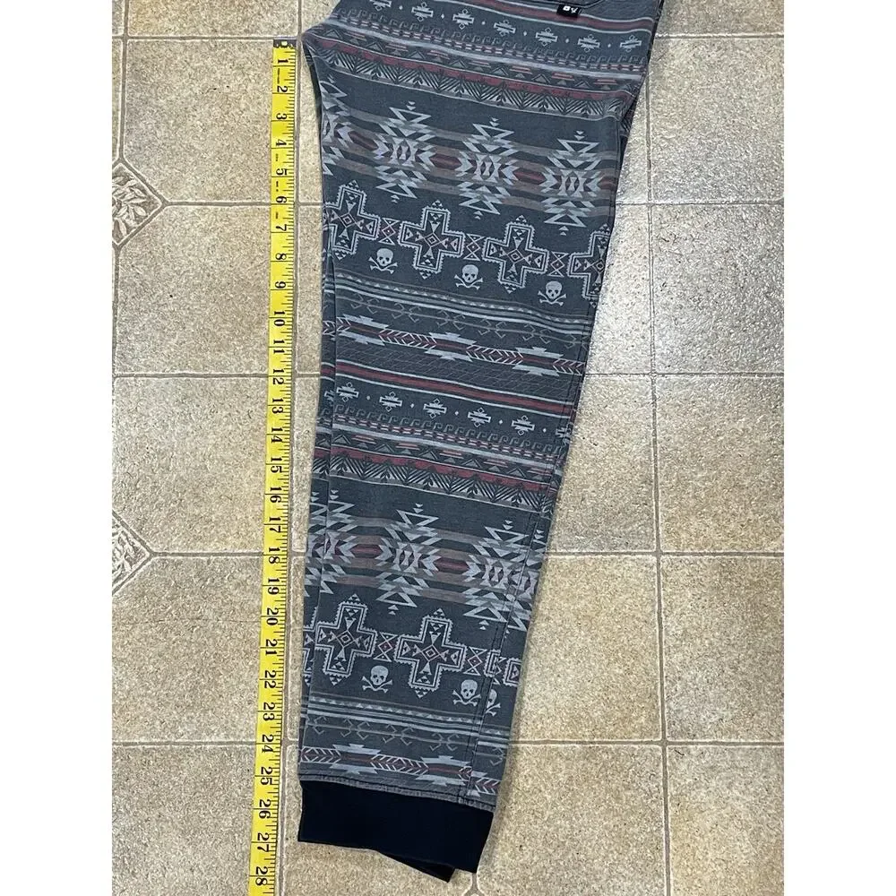 Beautiful Giant Jogger Men’s Large Gray Pull On Southwestern Aztec Sweatpants